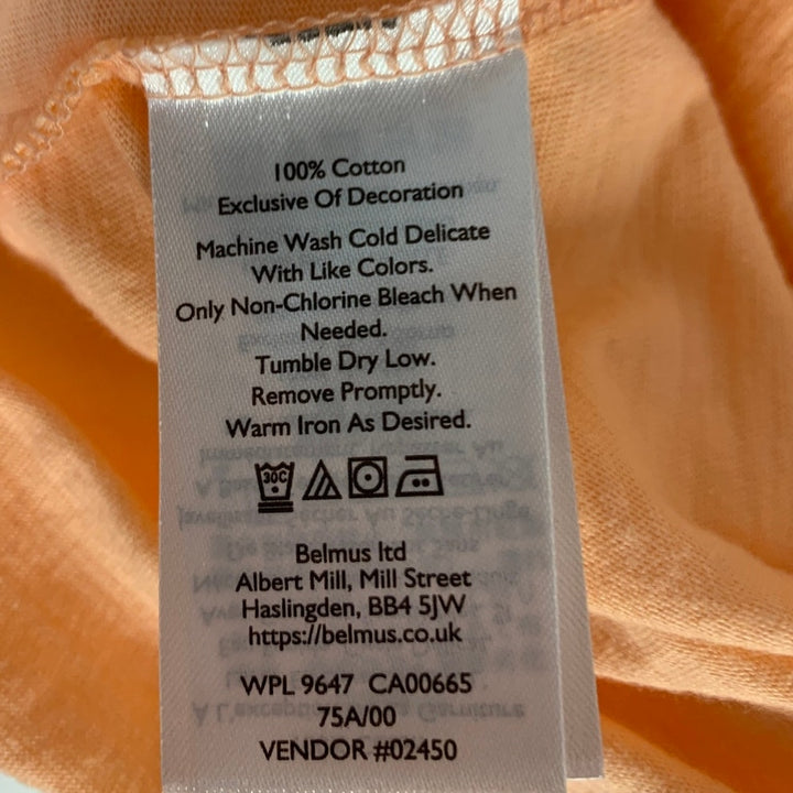 2 New Eddie Bauer Womens XS Orange White Slub Essential Layering Cami Tee Shirts