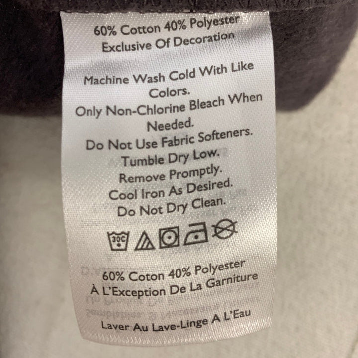 New Eddie Bauer Mens XXL Purple Camp Fleece Crewneck Pullover Sweatshirt