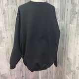Hand Printed Upcycled Mens 3XL Wild Lion Cotton Blend Long Sleeve Sweatshirt