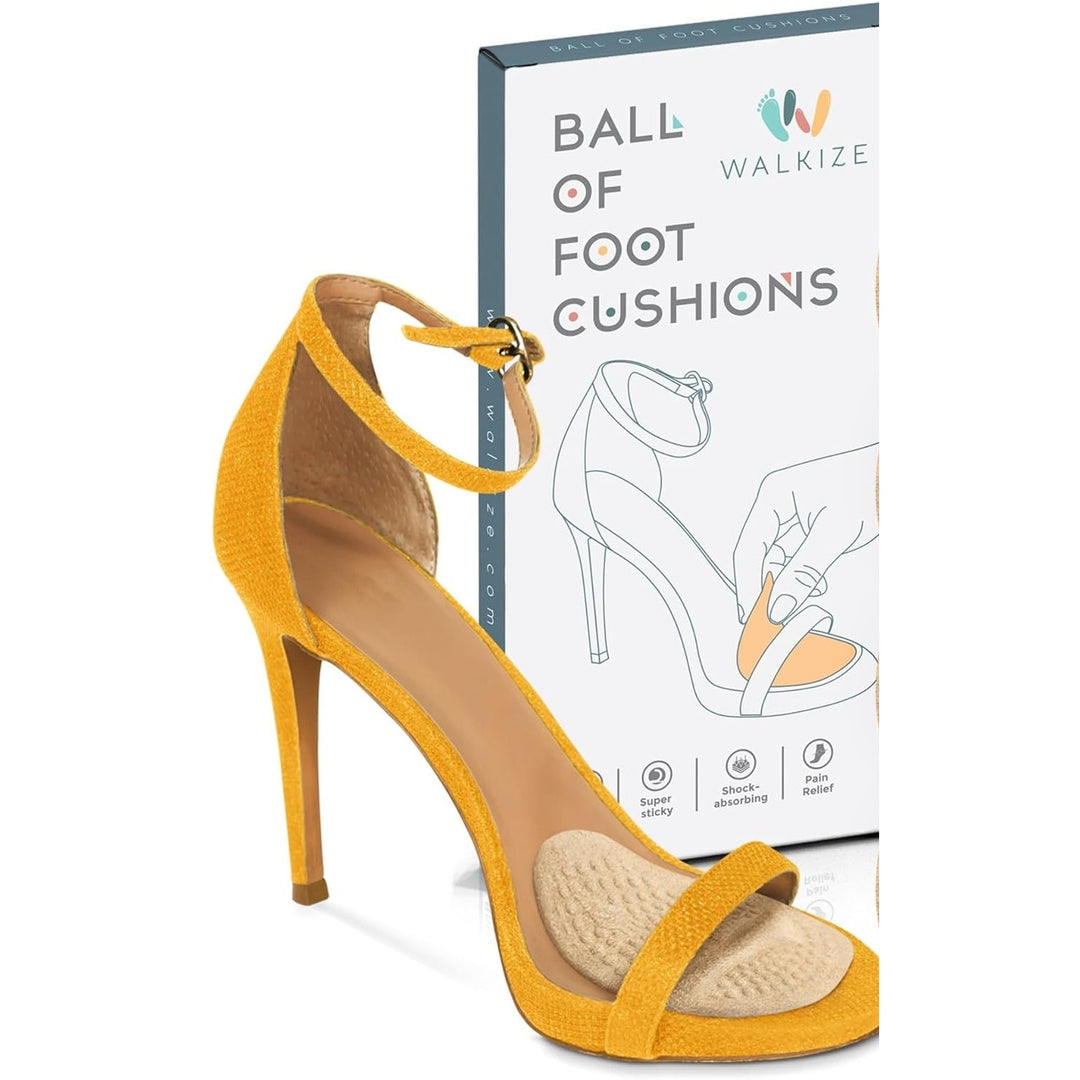 New Walkize One Pair Womens Tan Ball of Foot Metatarsal Foot Pain Cushions