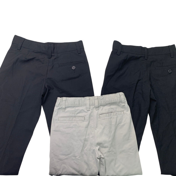 3 New Cat &amp; Jack Boys 6 Adjustable Waist Suit Pants Slim Straight Khakis