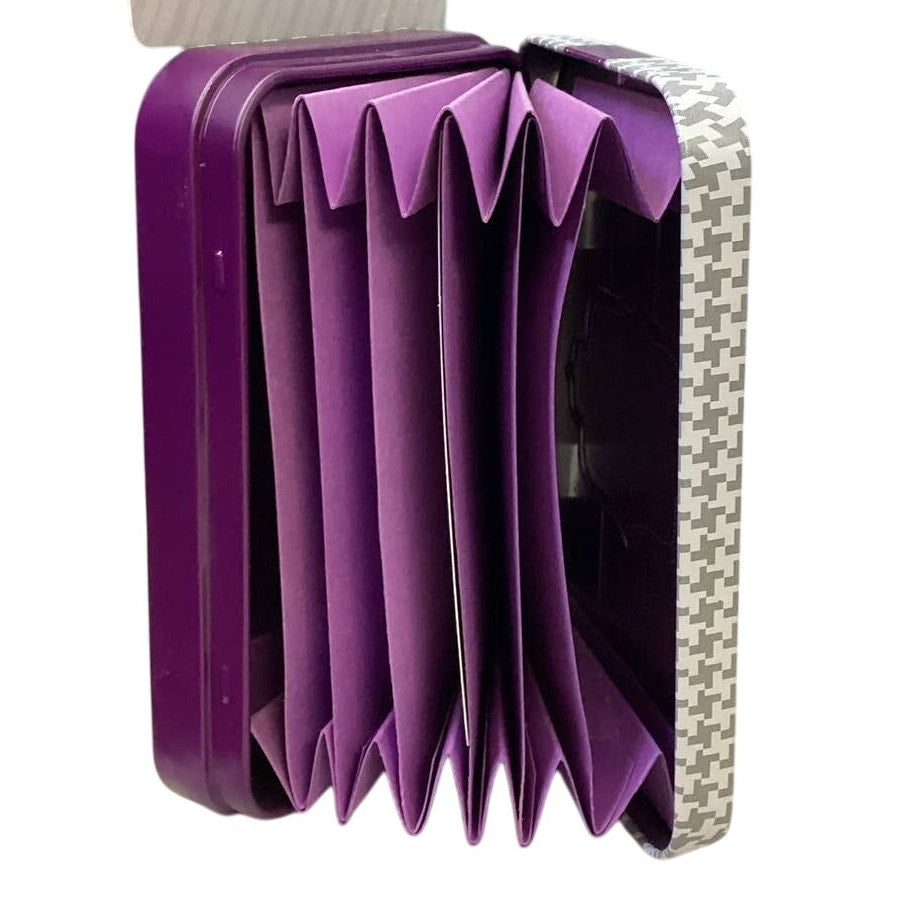 Lot of 30 New Shop Til You Drop Metal Box Gift Card Holder Accordian File Cases