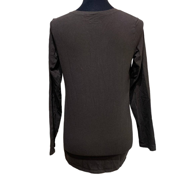 Motherhood Maternity Small Long Sleeve V-Neck Lightweight Stretch Cotton Top Tee