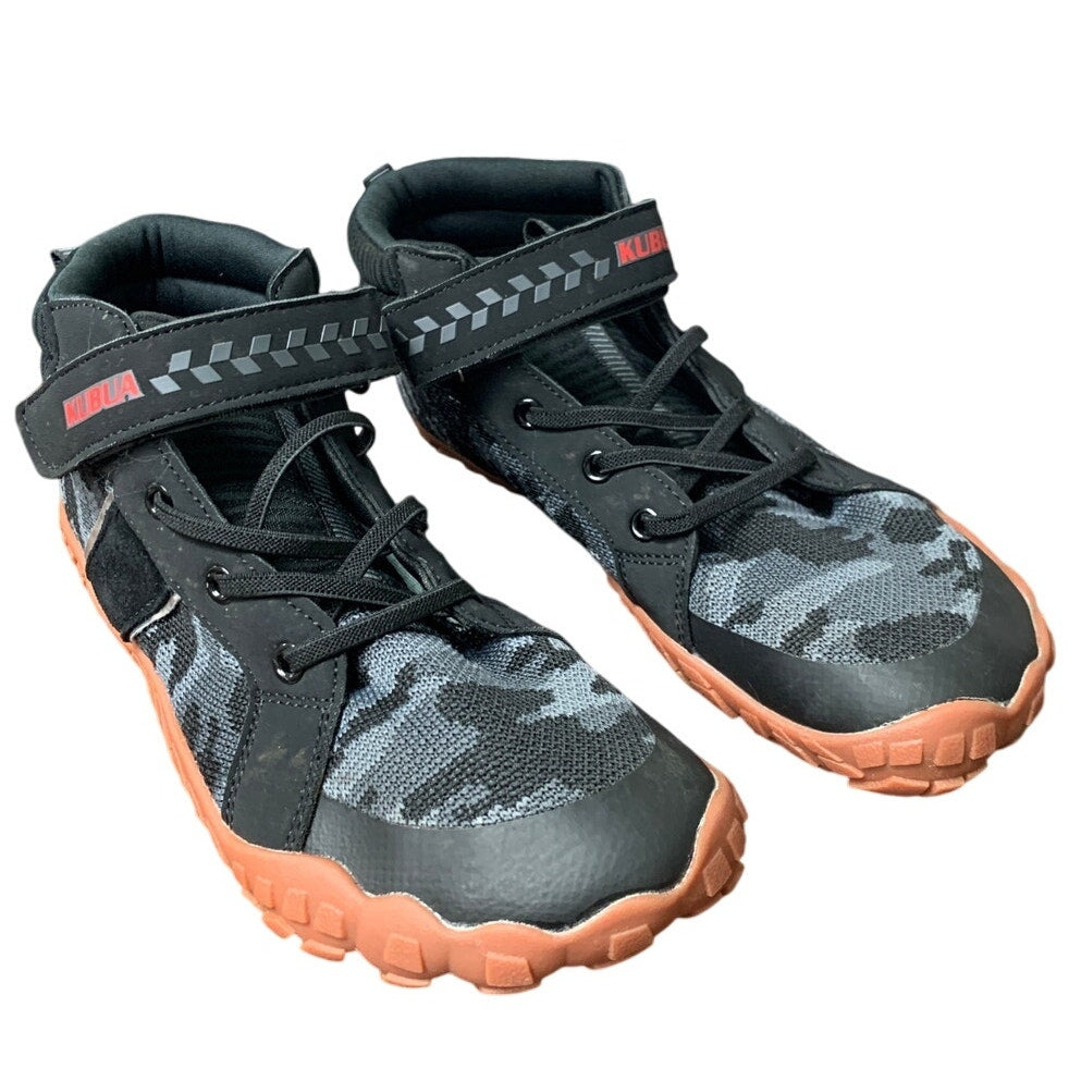 Kubua Boys 6 Black Camo High Top Barefoot Minimalist Sneaker Lightweight Shoes