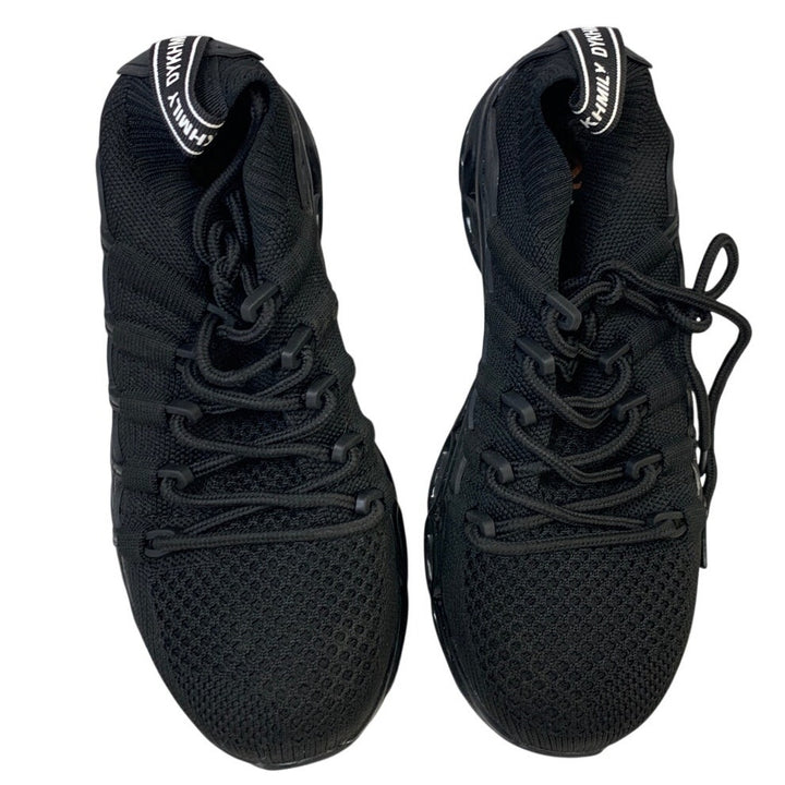 Dykhmily Mens 6.5 Black Sneakers Steel Toe Lace Up Closed Slip Resistant Shoes