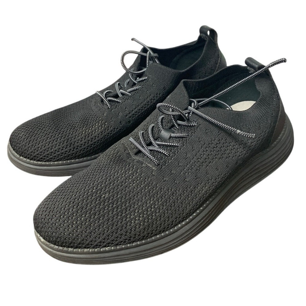 Vilocy Mens Size 7 Black Breathable Mesh Lace Up Non Silp Oxford Sneaker Shoes