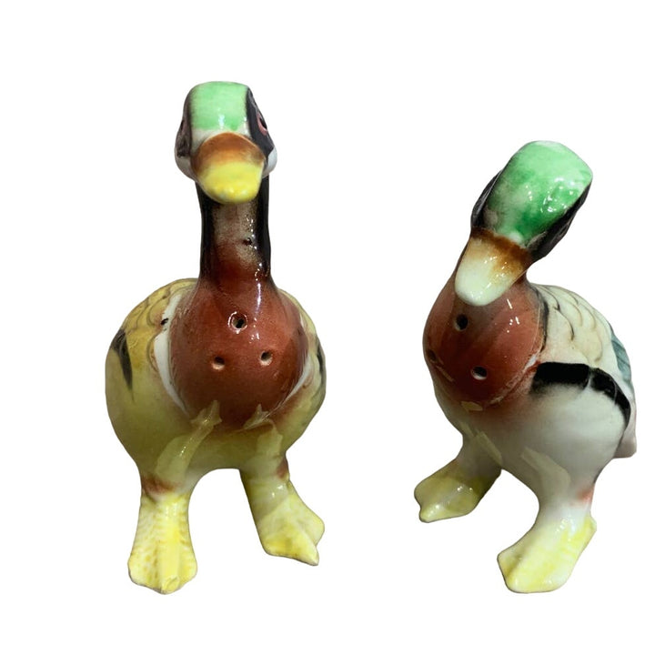 Vintage Ceramic Pheasant Game Bird Duck Grouse Salt Pepper Shaker Set