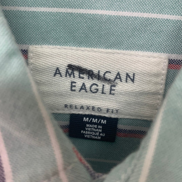 2 New American Eagle Mens Medium Collared Long Sleeve Button Up Shirts