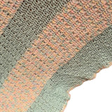 Handmade Pastel Green White Blue Pink Crocheted Baby Blanket Afghan Throw