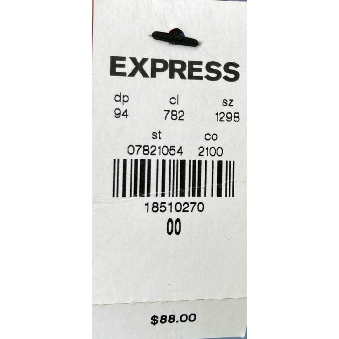 NWT New Express Womens Size 00 Light Blue Sleeveless V Neck Waist Tie Jumpsuit