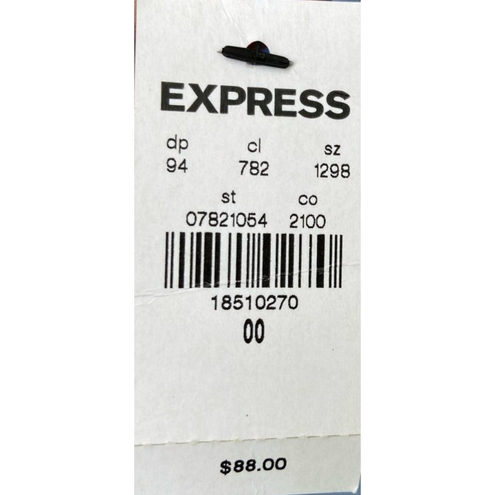 NWT New Express Womens Size 00 Light Blue Sleeveless V Neck Waist Tie Jumpsuit