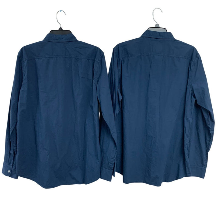 2 New American Eagle Mens Large Slim Fit Long Sleeve Button Up Collared Shirts