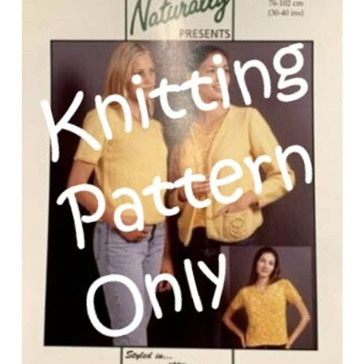 New Hand Knit Yarns by Naturally C223 Sweater Cardigan Knitting Pattern