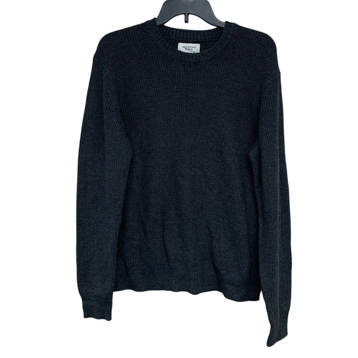 New American Eagle Mens Medium Gray Long Sleeve Wool Blend Crew Neck Sweater