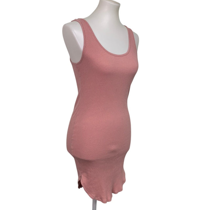 Ambiance Womens Large Cotton Blend Sleeveless Strappy Ribbed Bodycon Dress