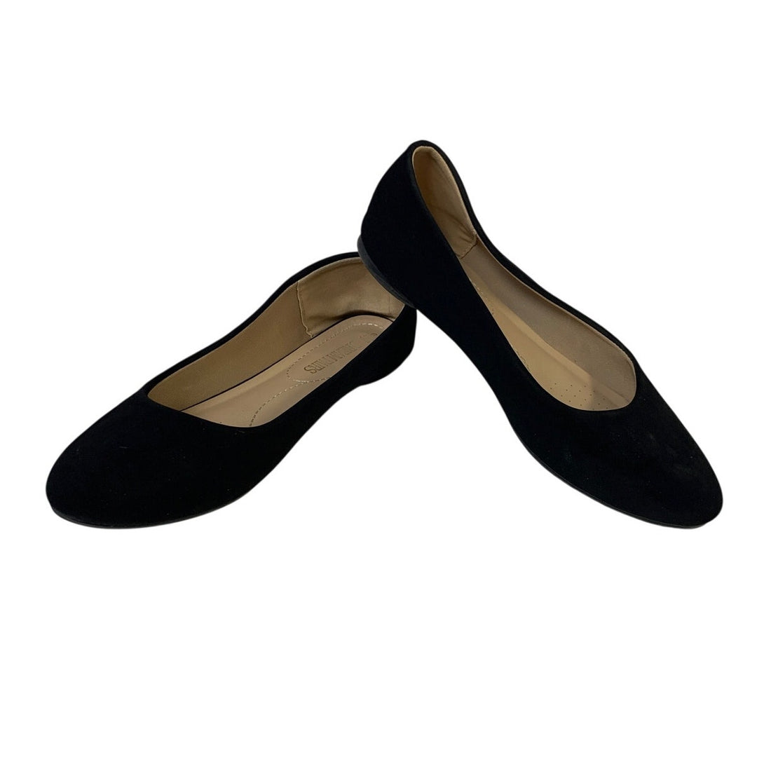 Dream Pairs Womens Size 9 Black Ballet Flats Closed Round Toe Slide On Shoes