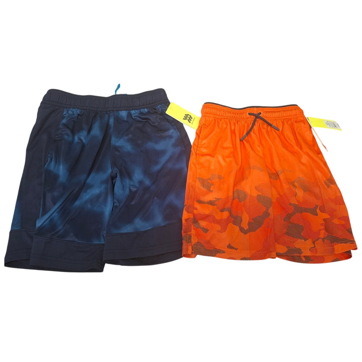 2 New All in Motion Boys Medium Elastic Drawstring Waist Long Sport Shorts