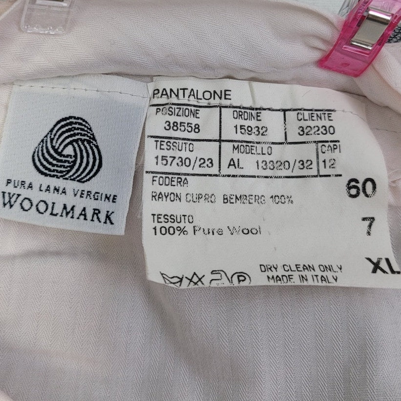 Woolmark Mens 36 X 32 100% Pure Wool Multi Pocket Pleated Front Dress Pants