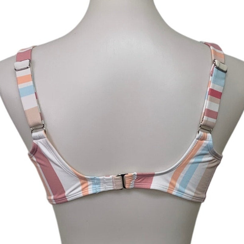 New Shade Shore Xhilaration Womens XL 2PC Striped Bikini Top &amp; Bottom Swim Suit