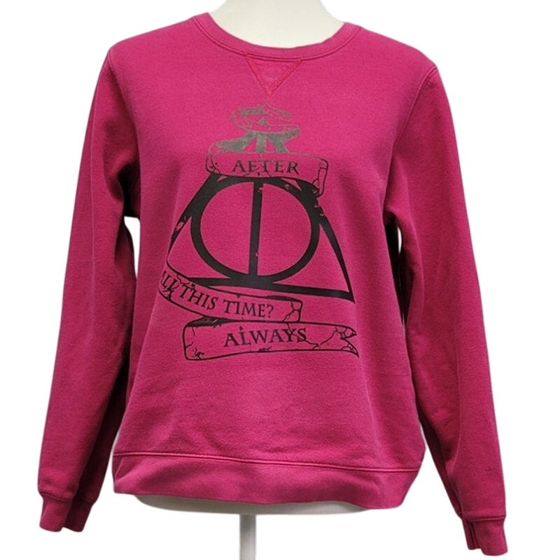 Hand Printed Upcycled Womens Large Harry Potter After All This Time Sweatshirt