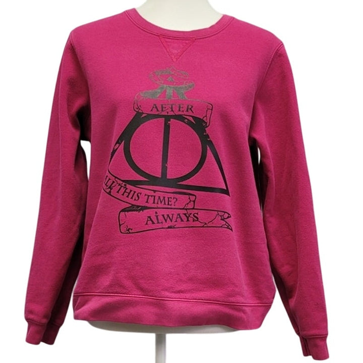 Hand Printed Upcycled Womens Large Harry Potter After All This Time Sweatshirt