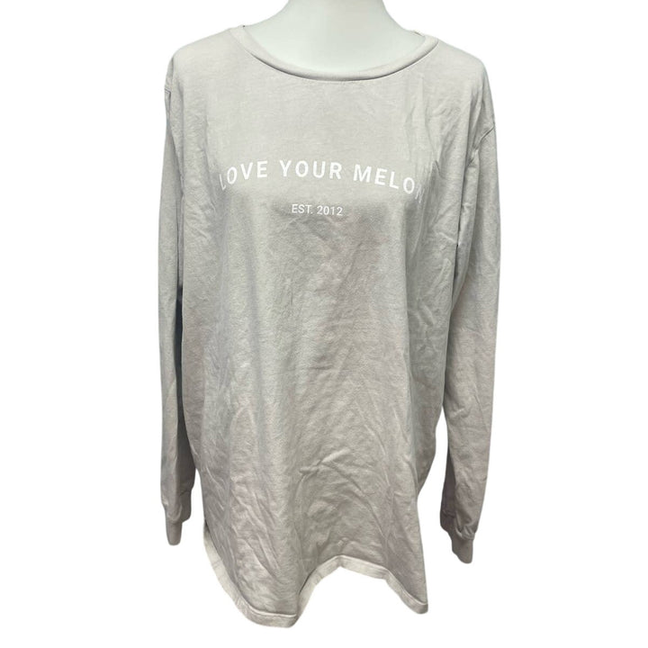 Love Your Melon Womens XL Made In the USA 100% Cotton Long Sleeve Tee Shirt