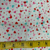 1 YD New Create It 36" X 42" Valentine Confetti Hearts Quilting Cotton Fabric