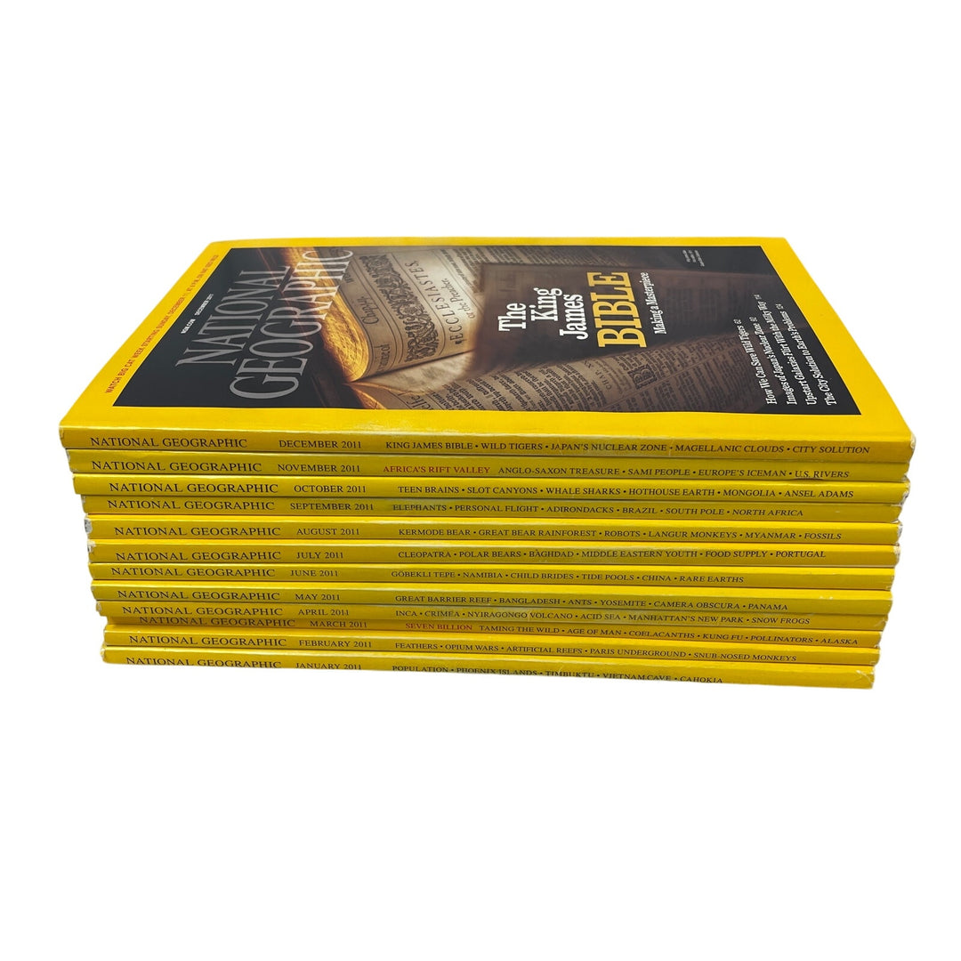 2011 National Geographic Magazine FULL Year 12 Issues W Maps Supplements