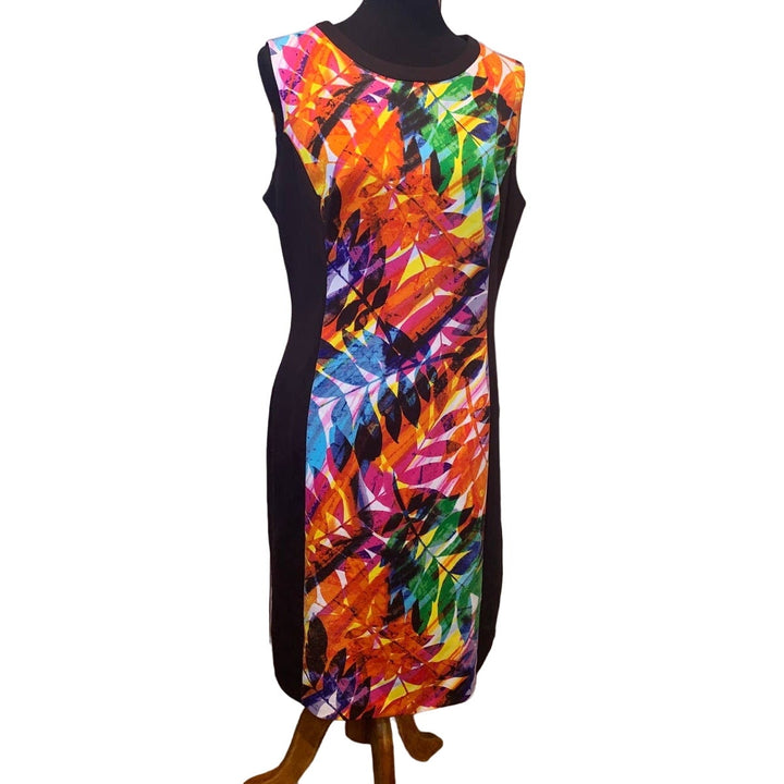 London Style Collection Womens Size 16 Bodycon Slimming PolyBlend Floral Dress