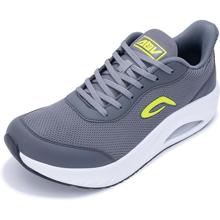 AOV Mens Size 9.5 Gray Mesh Wide Toe Box Arch Support Orthotic Walking Shoes