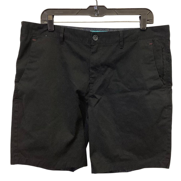 Perruzo Los Angeles Size Mens Size 36 Cotton Blend Black Chino Shorts w Pockets