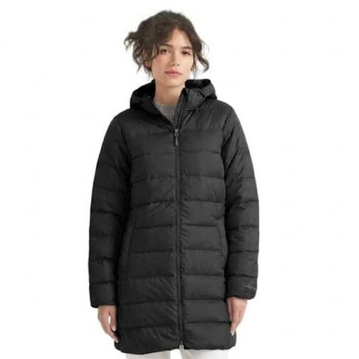 New Eddie Bauer Womens XS CirrusLite Black 650FP Down Hooded Puffer Parka Jacket