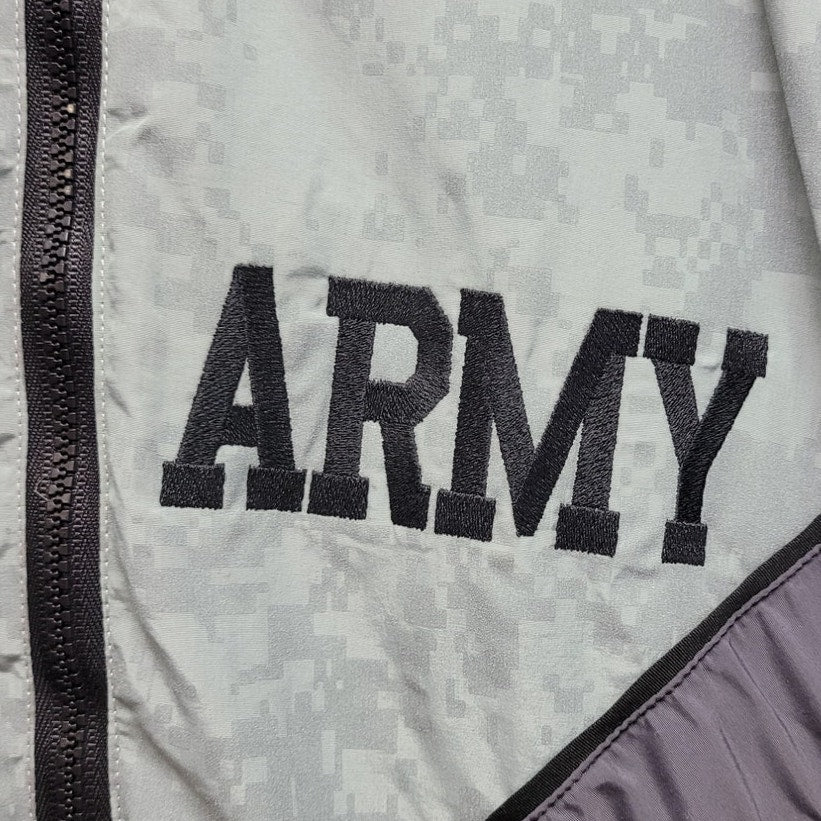 Army Mens Medium 100% Nylon Long Sleeve Full Zip Lined Jacket w Armpit Zippers