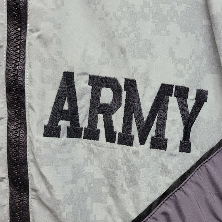 Army Mens Medium 100% Nylon Long Sleeve Full Zip Lined Jacket w Armpit Zippers