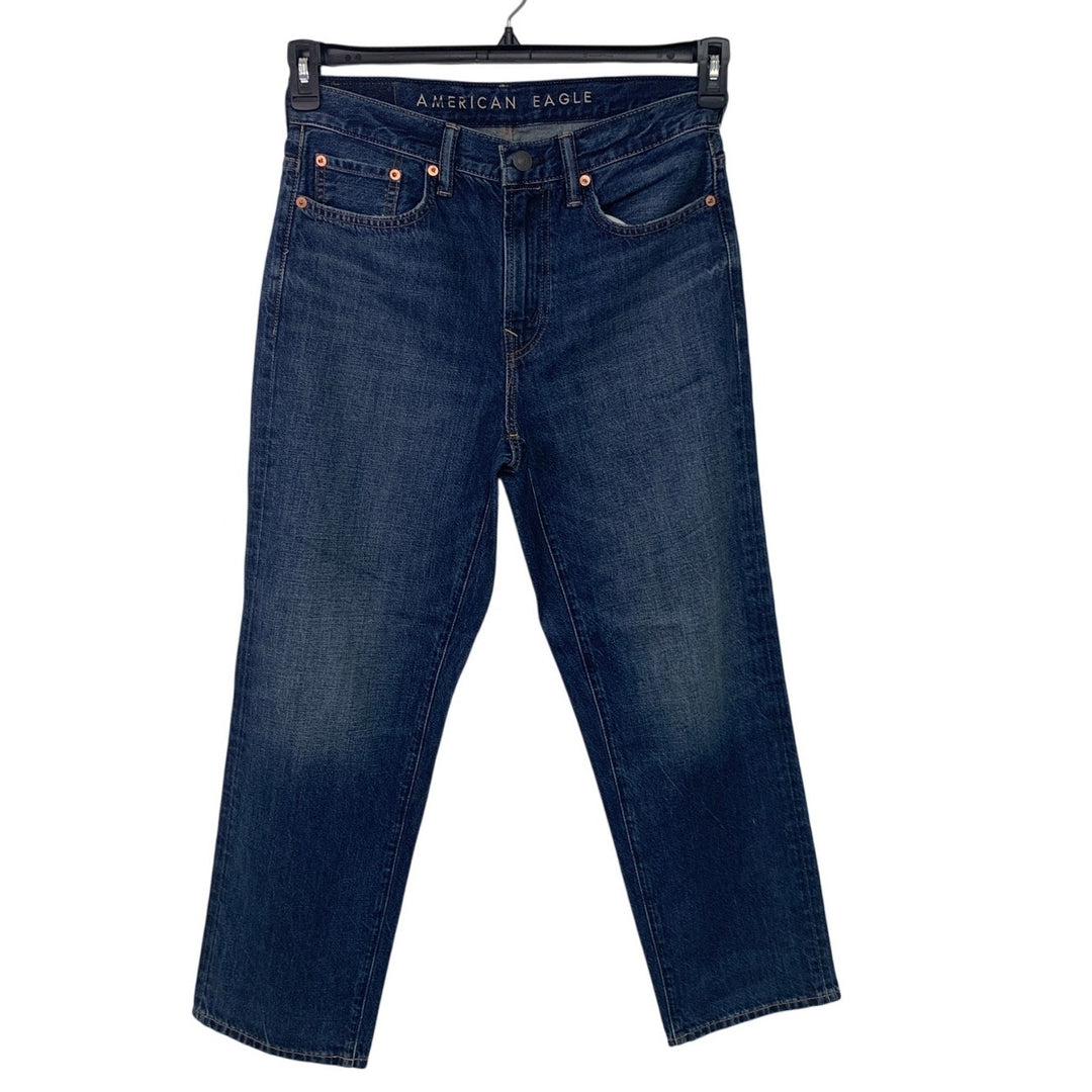 New American Eagle Womens Size 10 Cotton Blend Athletic Loose Denim Blue Jeans