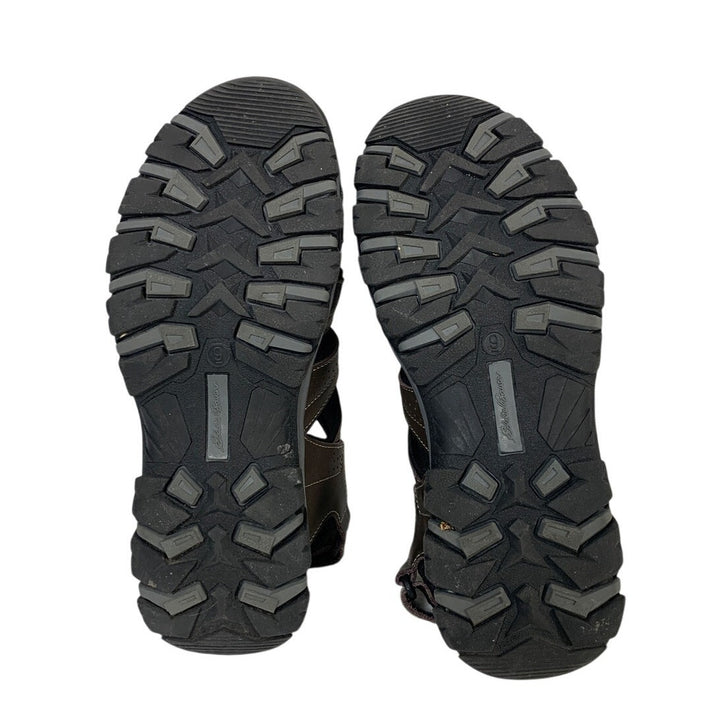 Eddie Bauer Mens Size 9 Brown Sandal Drawstring Lace Adjustable Strap Sandals