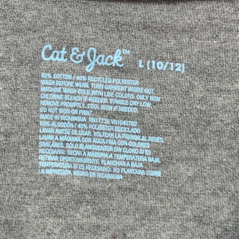 2 New Cat &amp; Jack Boys Large (10/12) Long Sleeve T Shirt Straight Huskey Pants