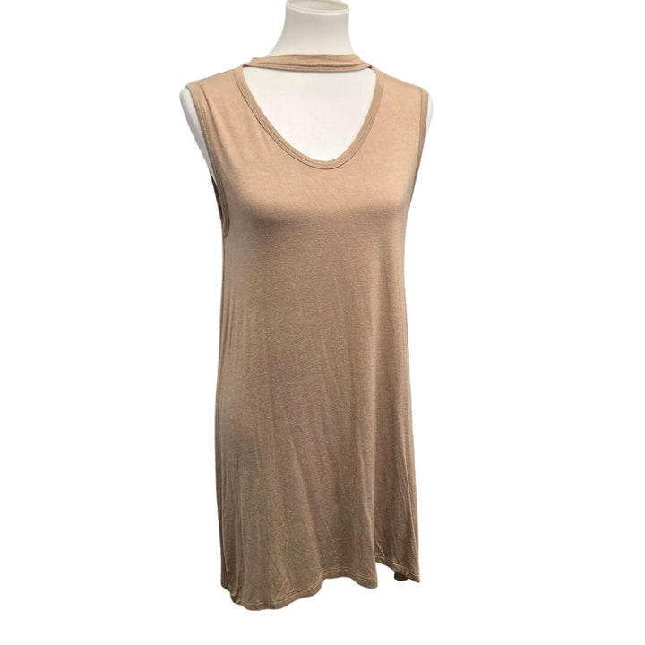 Coco + Carmen Womens Small Sleeveless V-Neck Rayon Spandex Stretchy A-Line Dress