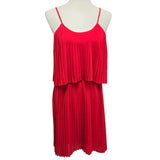 Express Womens Small Spaghetti Strap Pleated Hi Low Flowy Knee Length Dress
