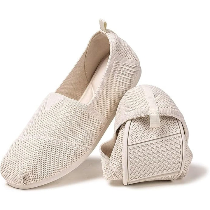 Frank Mully Womens Size 7.5 Off White Flat Slip On Closed Round Toe Loafer Shoes