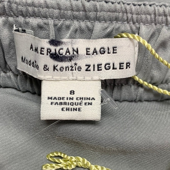 New American Eagle Womens Size 8 Dove Gray Maddie &amp; Kenzie Ziegler Midi Skirt