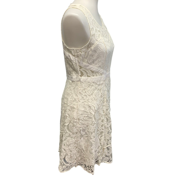 New American Rag Cie Womens Medium Floral Lace Lined Sleeveless Fit Flare Dress