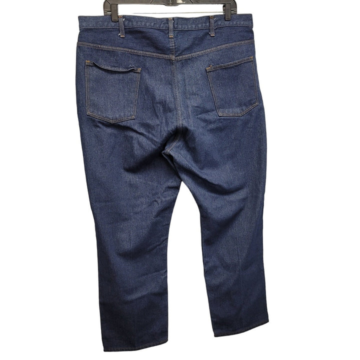 Mutual Weave Mens 42X30 PolyCotton Straight Leg Denim Blue Jeans w Pockets