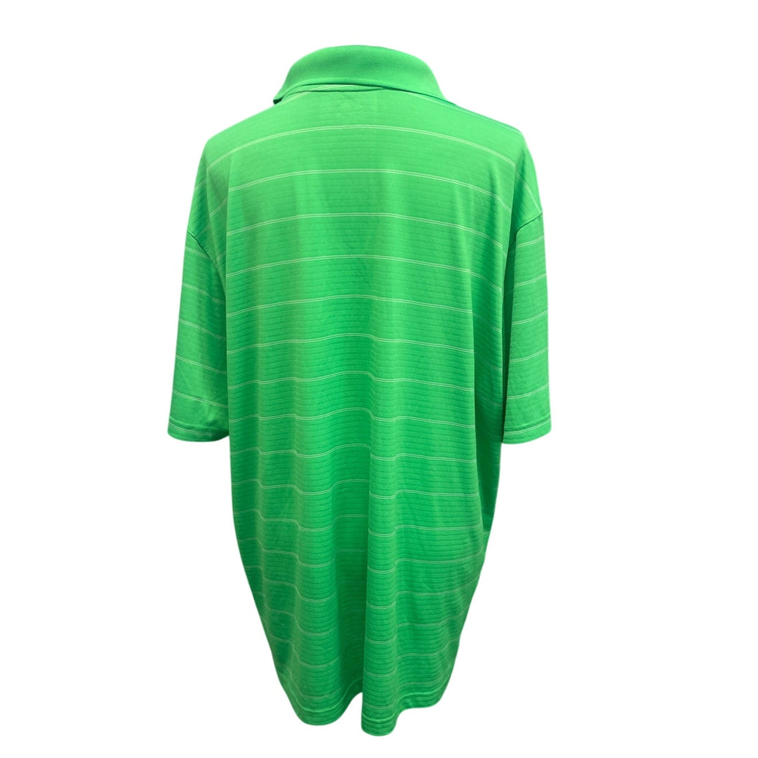 Champion Mens XXL 100% Polyester Short Sleeve Pin Striped Collared Polo Shirt