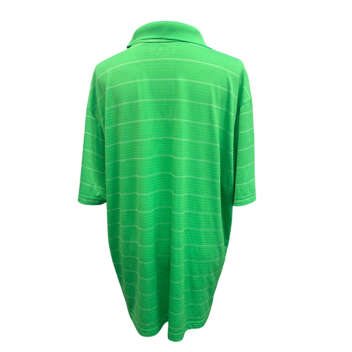 Champion Mens XXL 100% Polyester Short Sleeve Pin Striped Collared Polo Shirt
