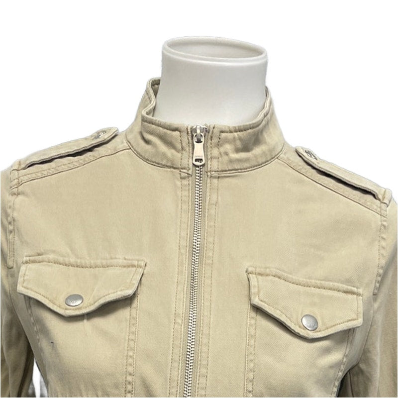 Express Womens XS Full Zip Long Sleeve Cotton Blend Moto Style Jacket w Pockets