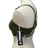 New Adidas Medium 40DD Olive Light Support Removeable Pads Training Sports Bra