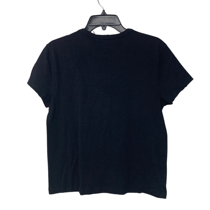 New Upcycled Hand Printed Womens Medium Selectively Social Crew Neck Tee Shirt