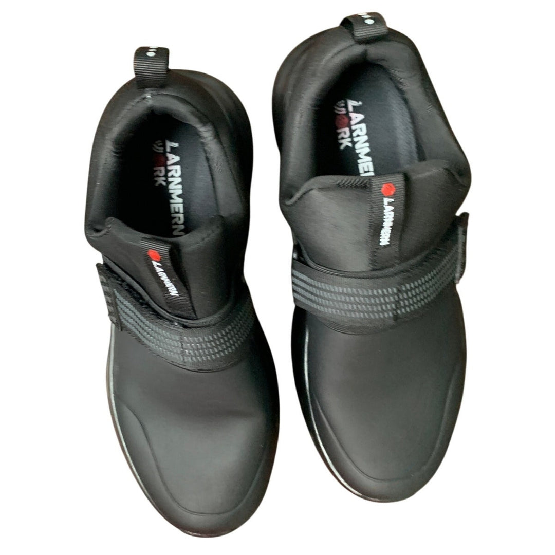 Larnmern Mens 8.5W Wide Black Hook Loop Non Slip Work Air Cushion Work Shoes