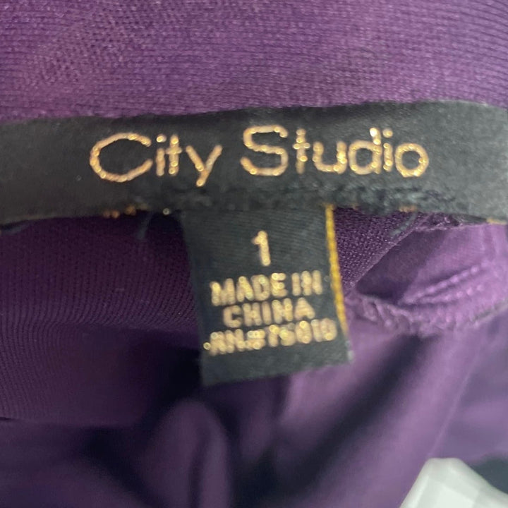City Studio Junior Size 1 Spaghetti Strap Back Bow Machine Washable Formal Dress